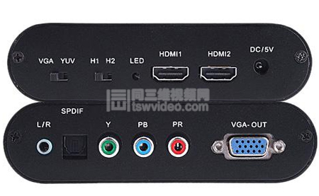 hdmi转vga 色差 转换器 支持高清信号1080p